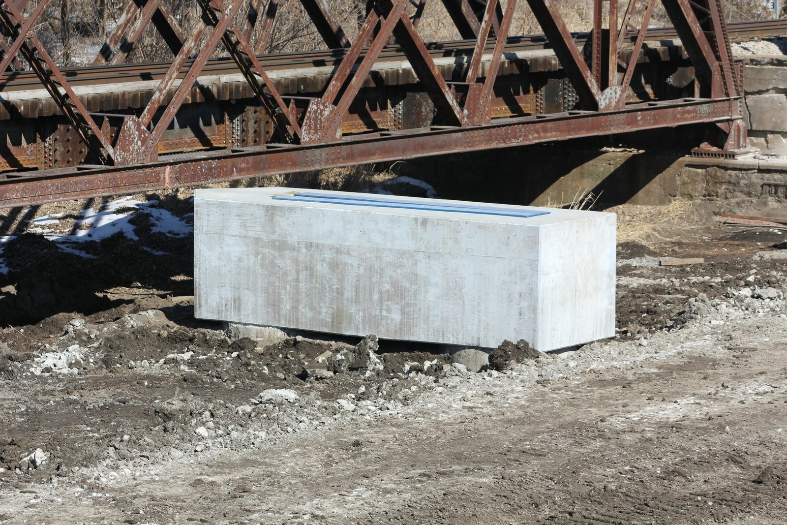 New pier during construction